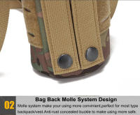 Bolsa Táctica De Agua Para Deportes Al Aire Libre Con Suelto Molle Y Correa De Hombro Portabotella De Nylon Para Viajes Y Caza - details 13