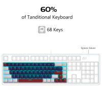 Teclado Mecánico Portátil MageGee 60% MK-Box Con Iluminación LED Compacto De 68 Teclas Para Oficina Y Juegos En Windows PC - details 3