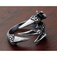 Anillo Ajustable Vintage De Uña Dragón Tibetana Para Hombres Y Mujeres Joyería Punk Estilo Motocicleta Metal Zinc Aleación - details 5
