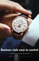 Reloj Mecánico De Cuero Para Hombre JSDUN Resistente Al Agua De Alta Calidad Con Movimiento Automático Moda Casual Reloj De Pulsera Para Hombres - details 3