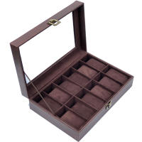 Caja De Relojes Organizador De 20 Slots En Cuero PU Para Hombres Caja De Exhibición De Relojes Regalo Con 61012 20 Espacios - details 11