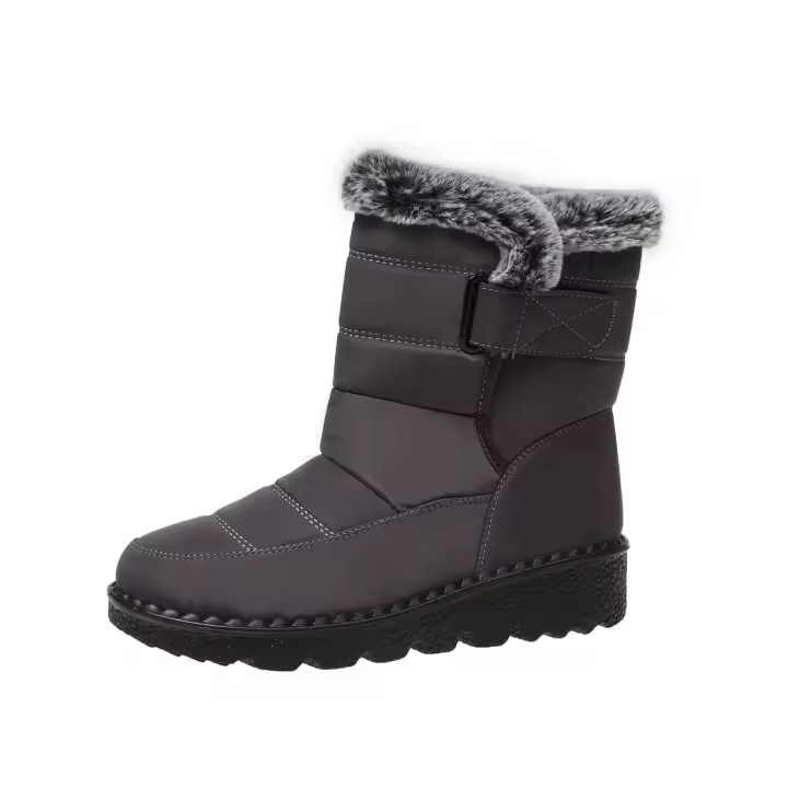 Botas De Nieve Para Mujer Con Plataforma Botas De Invierno Impermeables Antideslizantes De Peluche Gruesa Botas De Tobillo Cálidas Con Pelo De Zorro - 1