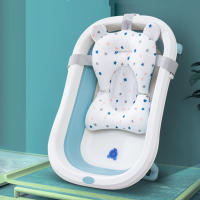 Alfombra de baño para bebé de 22 x 14,2 pulgadas, cama de baño para recién nacido, alfombra de malla suave antideslizante ajustable, respaldo plegable para silla de baño para bebé, alfombra flotante para baño de bebé, adecuada para 0-18 meses - details 1