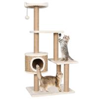 vidaXL Árbol para gatos con poste rascador 123 cm hierba marina - details 0