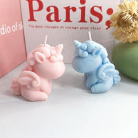 Molde De Silicona De Animal Unicornio Para Velas Resina Epoxy Herramientas Para Decoración De Cumpleaños Galletas Regalos - details 6