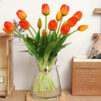 Bouquet De Tulipes Artificiales De Silicona De Alta Calidad Para Decoración De Hogar Y Bodas Toque Realista Flor De Interior Para Sala De Estar - details 4