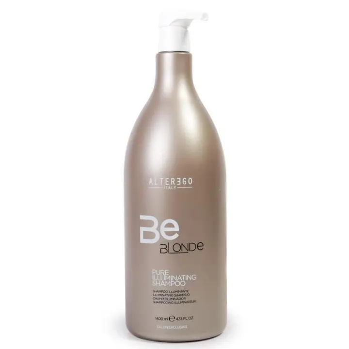 Alterego Champu Ilumiador sin sulfatos ideal para pelo rubio decolorados o aclarados 1400ml - 1