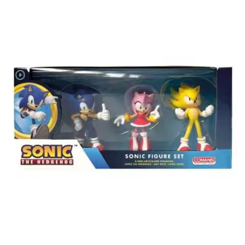 "Set de figuras Super Sonic The Hedgehog, Figura Sonic The Hedgehog, la Figura Shadow Sonic, la Figura Knuckles Sonic y la Figura Tails Sonic. Es el personaje favorito de los niños entre las edades de 6 a 12" - 1