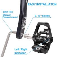 Pedal De Bicicleta BUCKLOS SPD/LOOK DELTA Dual Función Auto-Desbloqueable Para Montañas Y Carreteras Con Cleat De Bicicleta - details 5