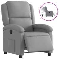 vidaXL Sillón reclinable eléctrico de tela Gris claro, Gris oscuro, Negro Sillon Dormitorio Sillon Comodos Silla Relax Sillón Sofá - details 3