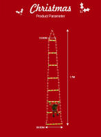Lámpara De Navidad LED Con Papá Noela Subiendo Por Escalera Adorno De Exterior Para El Hogar Luz De Año Nuevo Decoración Fairy - details 10