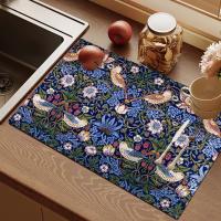 Mantel De Cocina Absorbente William Morris Antideslizante Y Hidratante Para Tazas Y Platos Tamaño Variado Material Poliéster Y Algodón - details 5