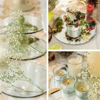 Bandeja De Espejo Acrílico De 11.81 Pulgadas Para Decoración De Boda Y Banquete Ajustable Para Mesa Y Ocasión - details 4