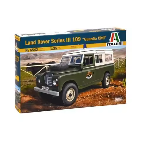 Italeri 6542 1:35 Land Rover 109" Guardia Civil-Modelo de Suelo, Hobby, Pegado, Kit de plástico, detallado, Multicolor - 1
