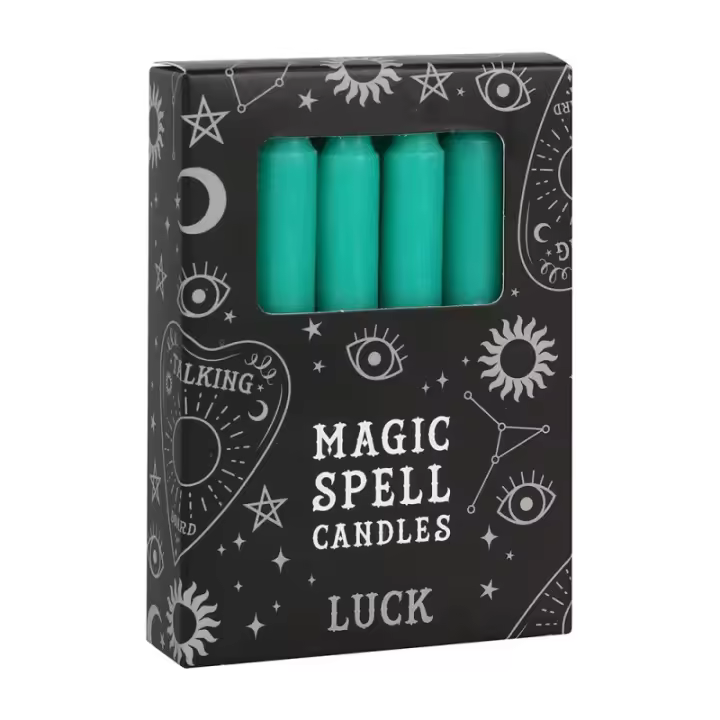 VELAS MAGICAS - MAGIC SPELL CANDLES - LUCK - SUERTE - PAQUETE 12 VELAS VERDES - SPIRIT OF EQUINOX - 1