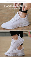 Zapatos De Correr Para Hombre Transpirables Antiguo Y Antiolor Zapatillas De Correr Con Cordones Casual Para Adultos - details 11