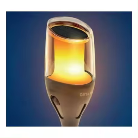 Pica solar decorativa Garza con sensor crepuscular y efecto llama. 55 Lm 1600K Luz cálida - 1