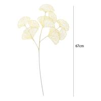 Hoja De Ginkgo Artificial Simulación De Hoja De Ventilador 1Pcs Para Decoración De Bodas Y Hogar Accesorios De Fiesta - details 1
