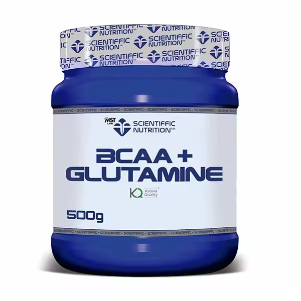 Scientiffic Nutrition - BCAA+Glutamina 500 gr - Favorece la recuperación -  Sabor: Neutro - 1