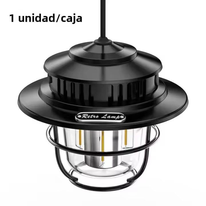 Lámpara De Camping Portátil Retro Impermeable Luz De Emergencia Dimmer Sin Etapas Lámpara Colgante Para Acampar Al Aire Libre Y Senderismo - 1