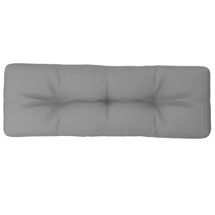 Sofá de palets gris 120x40x12 cm - 1