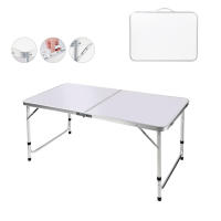 UD - Mesa Plegable Portátil de Aluminio 60x90cm -Muy Facil de Llevar！- Altura Ajustable 40-67cm Ideal para Camping y Picnic - details 0