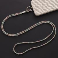 Lanyard De Lujo Con Rhinestone Caja De Cristal Plateado Antipérdida Con Colgante Para Teléfono Móvil Correa De Lanyard De Género Unisex Tamaño 65cm - details 2