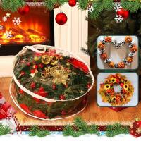 Bolsa De Almacenamiento Para Coronas Navideñas 24/30 Pulgadas Transparente PVC Foldable Contenedor De Árbol De Navidad - details 5