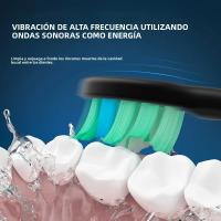 Cepillo De Dientes Eléctrico Para Adultos Con 7 Cabezas De Repuesto Bricles De Nylon Ultra Suaves Para Limpieza Oral Carga Inalámbrica Por Inducción Tiempo De 2 Minutos Regalo Ideal Para Hogar Y Viaje - details 1