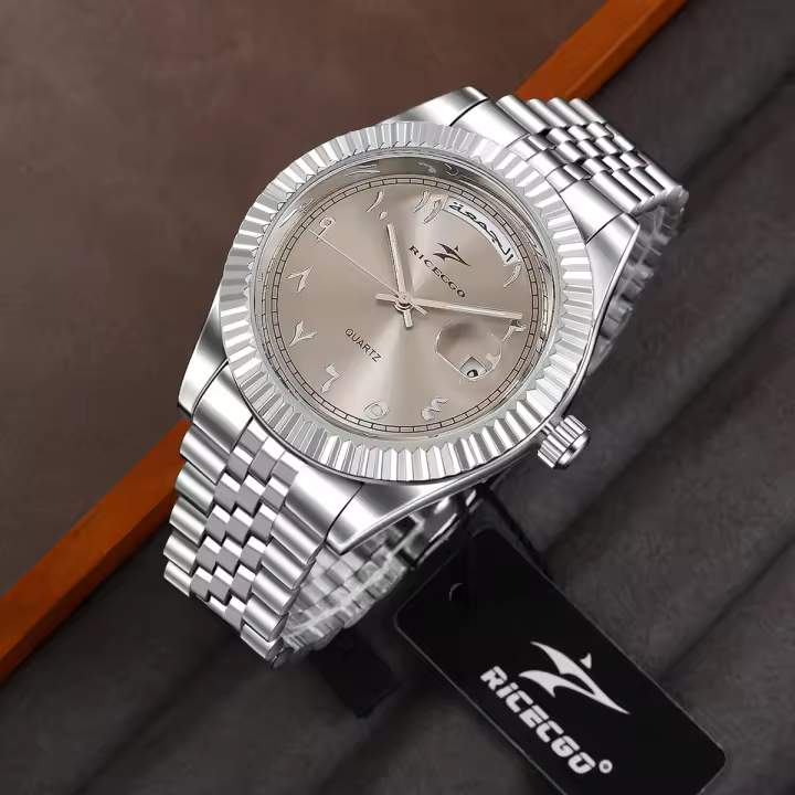 Reloj De Pulsera De Lujo Para Negocios Para Hombres Acero Inoxidable Cuarzo Movimiento Reloj Cronógrafo Casual Regalo De Vacaciones Para Parejas - 1
