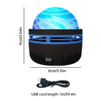 Proyector De Galaxia LED Luz Nocturna Colorida Para Decoración De Habitación De Niños Y Fiesta Navideña Forma Redonda Fuente De Luz LED Incluida - details 4