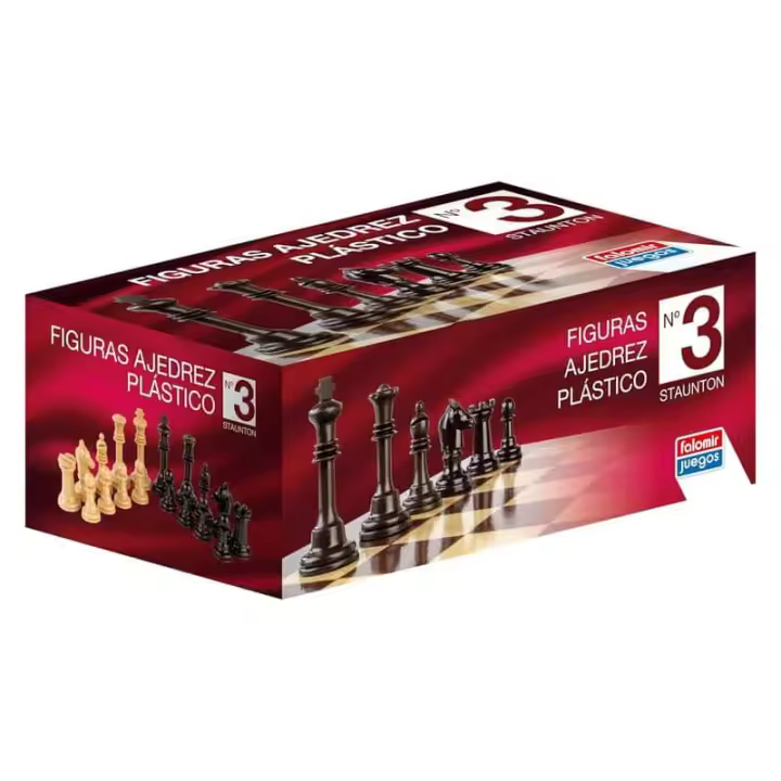 Set completo figuras Ajedrez de plásico Stauton 3 ideal 33cm Falomir 32936 - 1