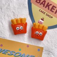 6pcs Alimentos De Anime Cartoon Burger Fries Re Refrigero Magnets Kawaii Pegatinas De Tablero Blanco Decorativos Para Refrigero Material De Resina Colores Mixtos - details 8