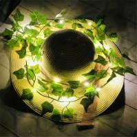 Cadena De Luces De Hojas Verdes Falsas 2M Con 20 LED Luz De Navidad Impermeable Y Alimentada Por Batería Para Decoración De Pared Y Casa - details 1