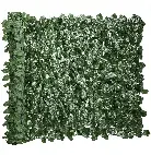 Seto artificial decorativo Outsunny en rollo, 3 L x 1 H, follaje realista, anti-UV, verde oscuro - 1