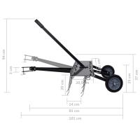 vidaXL Escarificador para cortacésped ride-on 100 cm - details 7