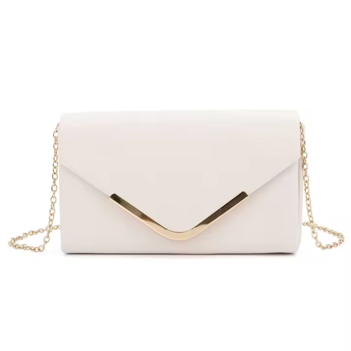 Bolso de mano tipo sobre de piel sintética para mujer, ideal para bodas, eventos nocturnos y fiestas. - 1