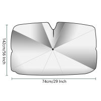 Parasol De Sol Para Ventanas Delanteras De Coche Universal Auto SUV Con Fibra De Vidrio 190T Visera Reflectora De Calor Plegable Tamaño Grande Pequeño - details 0