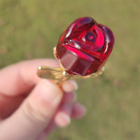 Regalo De Día De La Madre Para Novia Rosa De Cristal Artificial Flores Del Amor Eterno Para Aniversario Boda Suministros De Fiesta - details 2