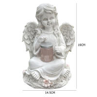 Estatuilla De Ángel Para Jardín Con Luz Solar Impermeable Decoración Para Balcones Vallas Césped Paisaje Lámpara Palillo - details 5