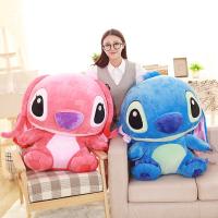 Peluche Grande Disney Lilo & Stitch Kawaii Suave Azul Rosa Muñeco De Peluche Anime Película Regalo De Navidad Para Niños Y Adultos - details 0