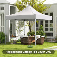 Outsunny Techo de Carpa para Celebraciones 3x3 m Techo de Repuesto para Carpa Plegable de Tela Oxford con Techo Puntiagudo Impermeable y Anti-UV - details 1