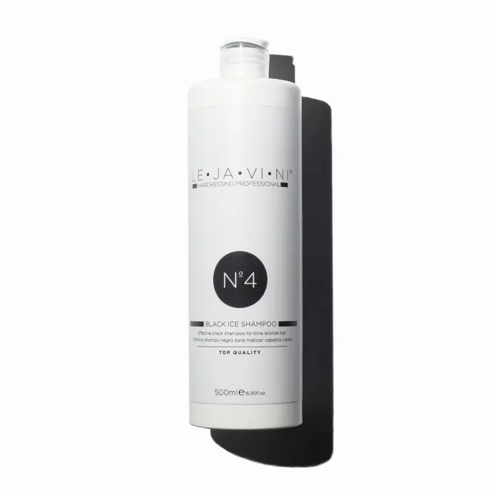 Lejavini Nº4 Black Ice Shampoo 500mL  - Champú de Pelo Matizador Cabellos Rubios y Decolorados - 1