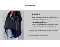 Bolso De Hombro Grande Para Mujeres Simple Y Elegante Bolso De Trabajo Y Estudio Bolso De Documentos Para Portátil Bolso De Moda De Cuero PU - details 2