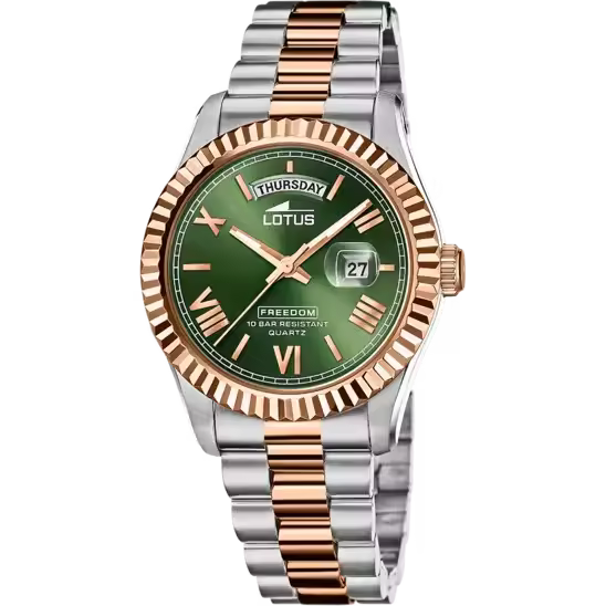 RELOJ UNISEX DE ACERO BICOLOR LOTUS FREEDOM - 18856/3  42mm Diámetro Caja, Movimiento Cuarzo, Resistencia al Agua 10 ATM - 1