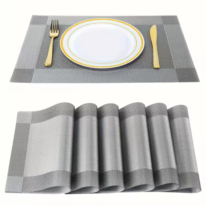 Mantelinas De PVC Resistentes Al Calor Antideslizantes Lavables Para Mesa De Comedor Modernas Fáciles De Limpieza - 1