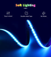 Tira De LED COB RGBIC WS2811 24V 480 Diodos 5M 10M 15M 20M Efecto De Persecución Luces De Cinta Diode Para Decoración De Habitaciones - details 5