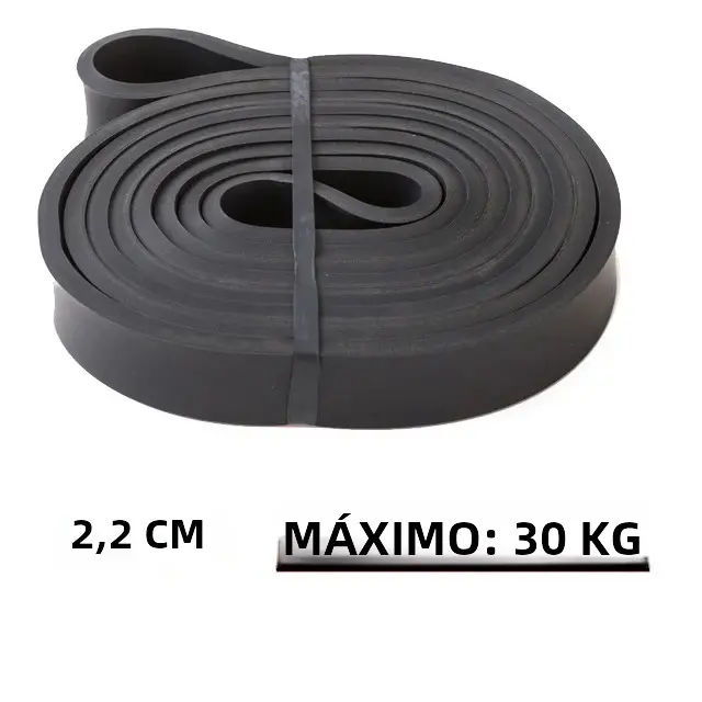 Banda De Resistencia De Látex Fuerte Elástica Para Ejercicios De Fuerza Y Pilates Equipo De Gimnasio Y Fitness Para Entrenamiento Completo De Brazos Y Piernas Unisex - 1