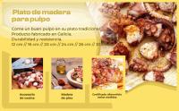 Banner - Plato para pulpo madera de pino natural  12 cm