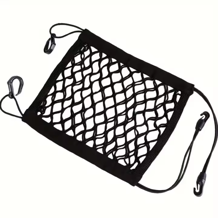 Red De Carga Para Motocicleta Bolsa De Almacenamiento De Red Mesh Para Bicicleta Y Scooter Con Gancho Para Equipaje Moto Net Mesh - 1